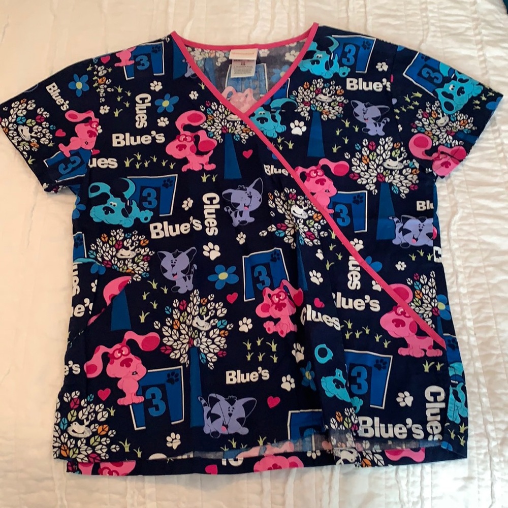 Blue’s Clues Scrub Top XS